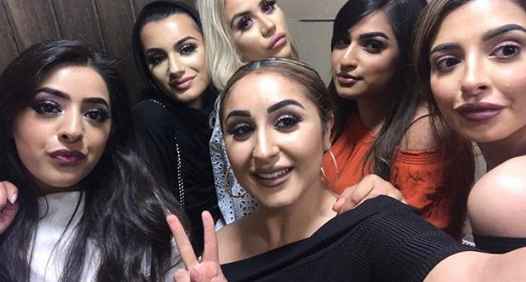 Waliyha Malik with her friends